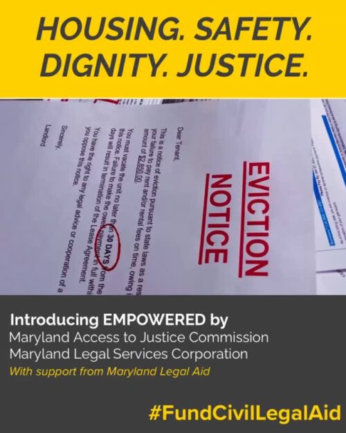 In Maryland, the reality is that the vast majority of people needing civil legal help are left to fend for themselves. Civil legal aid provides the expertise and representation necessary to ensure fair treatment in matters of housing, safety, and financial stability. It’s about giving our neighbors a fighting chance when they need it most.🔗: View the full A2J Empowered Video Project at the link in our bio and share this post to help us spread the word!#FundCivilLegalAid
